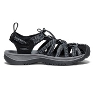 KEEN WOMENS WHISPER SANDALS - BLACK STEEL GREY